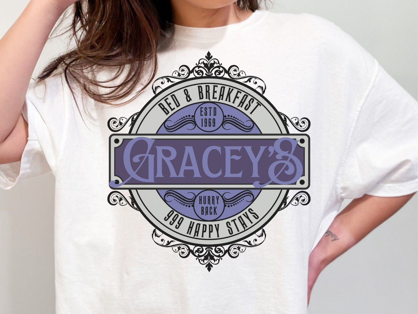 Gracey's Bed & Breakfast Haunted Mansion Tee, Comfort Colors Disney Shirt