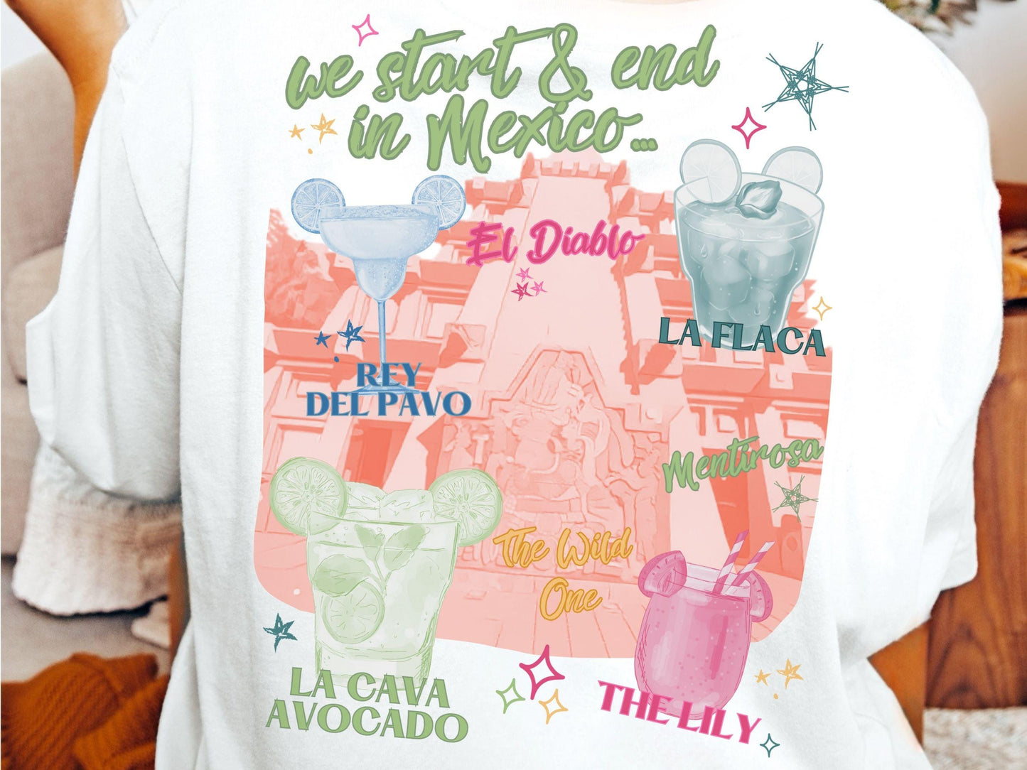 Mexico Pavilion Margarita Shirt, Theme Park Tee, Girls Disney Trip