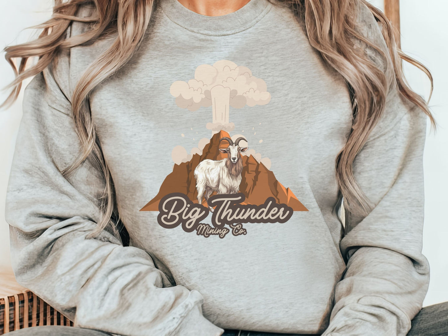 Big Thunder, Goat, Theme Park Sweatshirt,  Subtle Disney Matching Family Shirts, Unisex Disney Crewneck