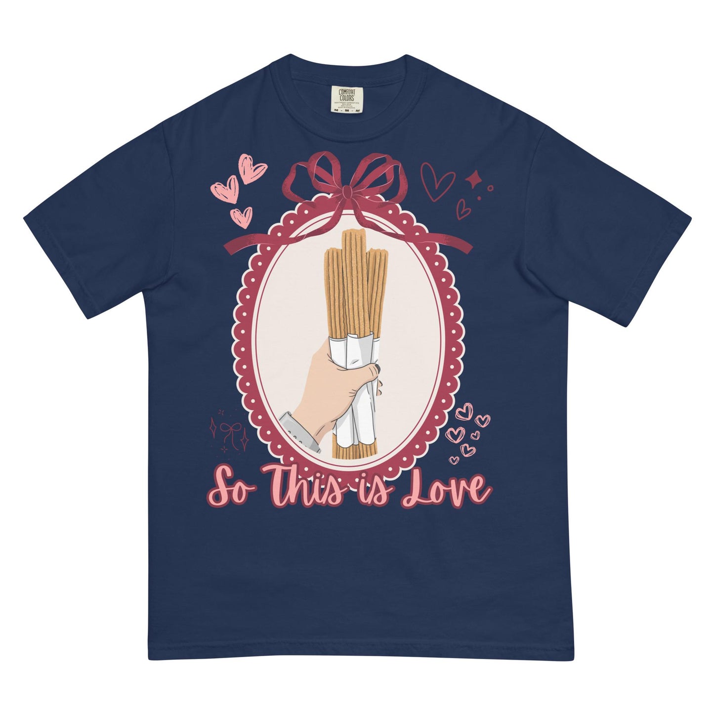 Disney Churro Bouquet Valentine's Day Comfort Colors Shirt, So This is Love Disney Churro Shirt