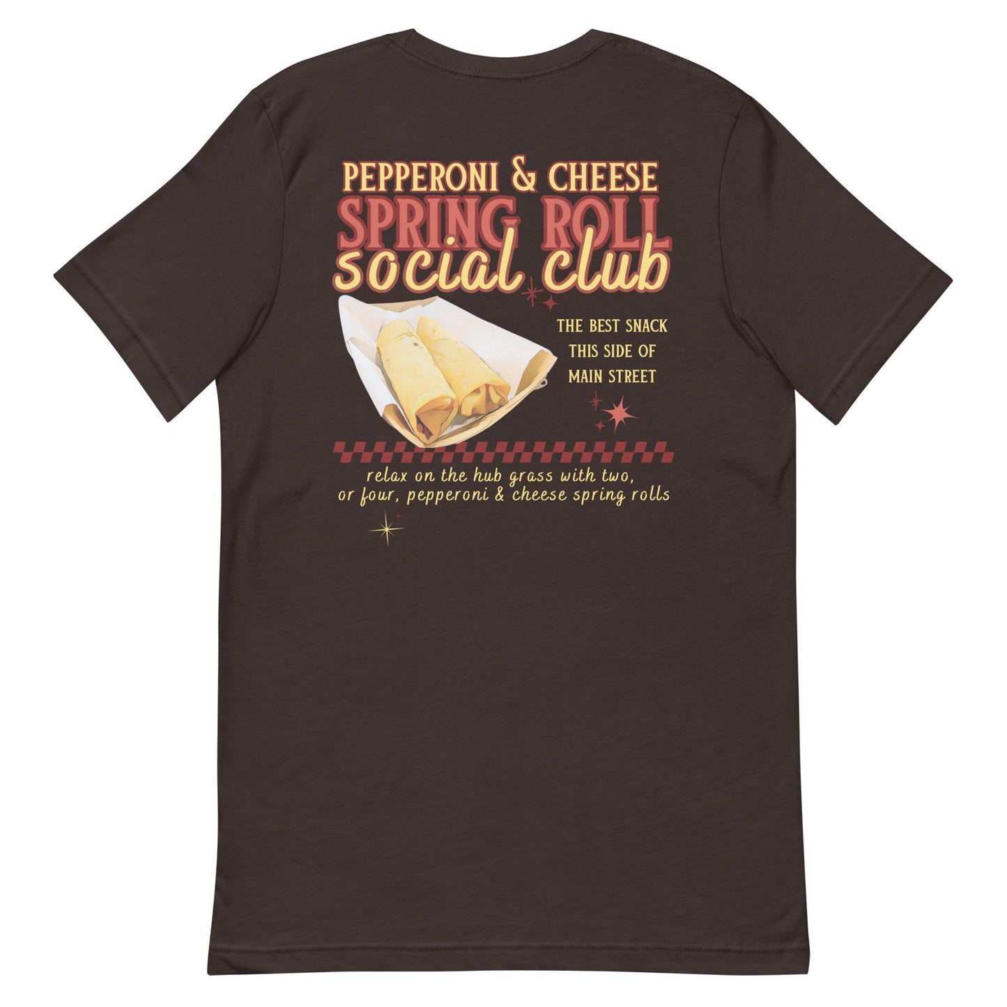 Pepperoni Cheese Spring Roll Social Club T-Shirt, Disney Adult Shirt