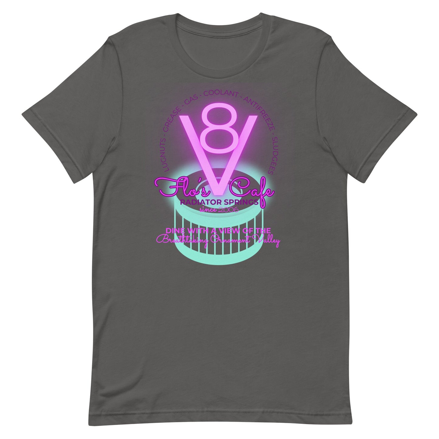 Flo's V8 Cafe Disney Shirt, Pixar Cars Inspired Bella Canvas Tee