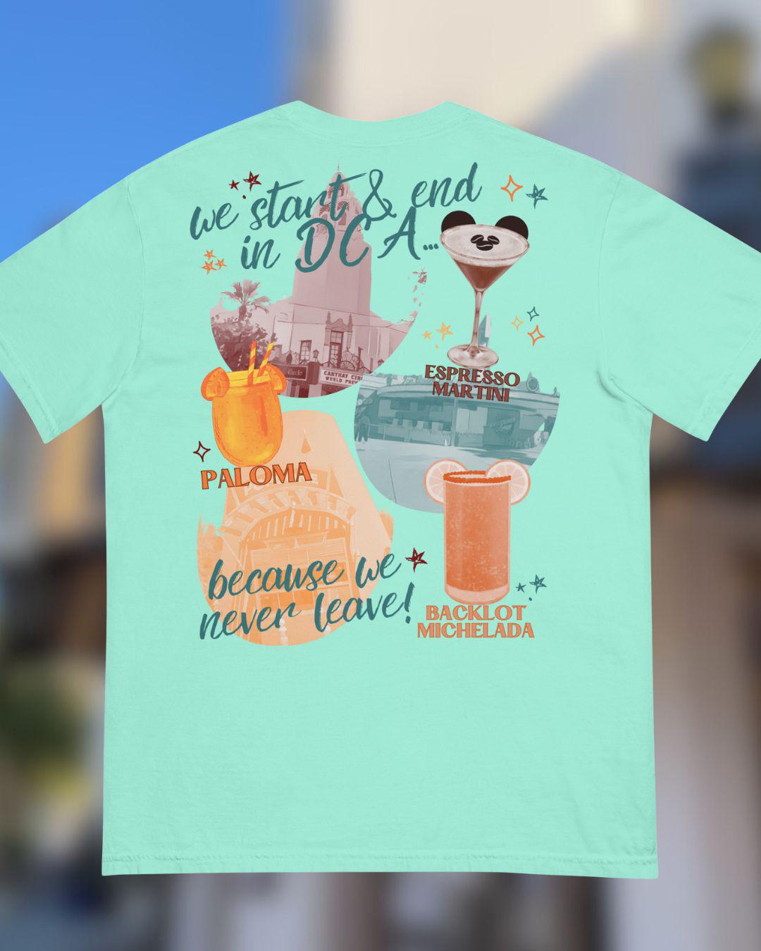 Disney California Adventure Cocktail Club Comfort Colors Shirt
