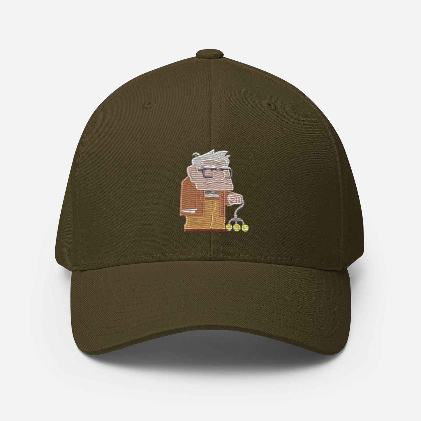 Disney Up Carl Embroidered Dad Hat, FlexFit Structured Twill Cap