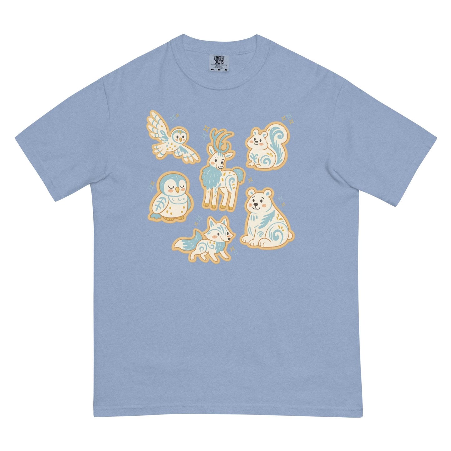 Merry Menagerie Animal Kingdom Holiday Shirt, Sugar Cookie Animals Comfort Colors Tee