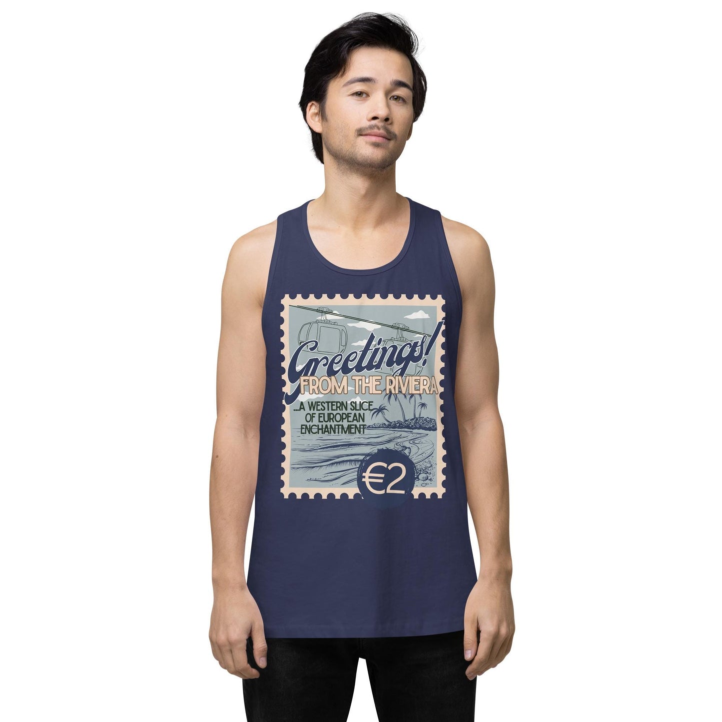 Riviera Greetings Tank Top, Subtle Disney Dad Shirt