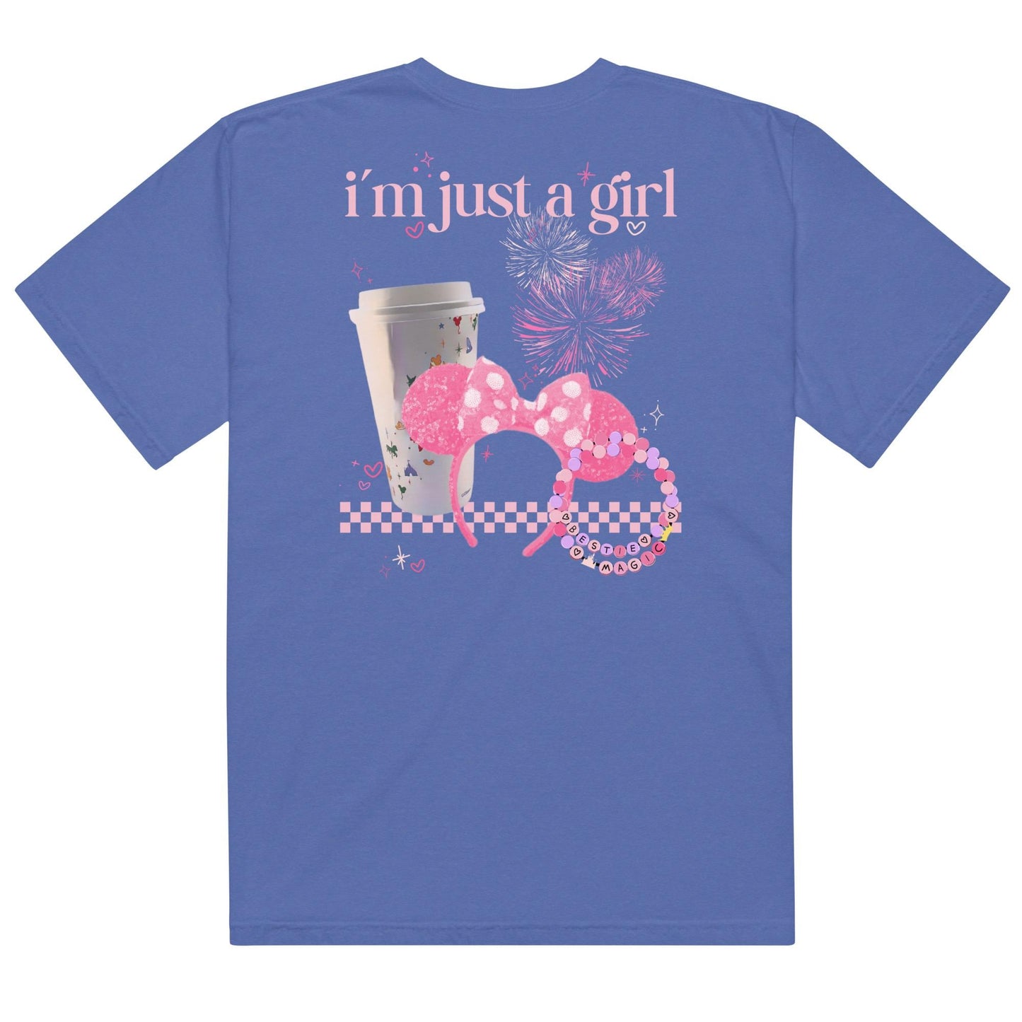 I’m Just a Girl, Disney Main Street Tee, Girly Disney Trip Comfort Colors Shirt