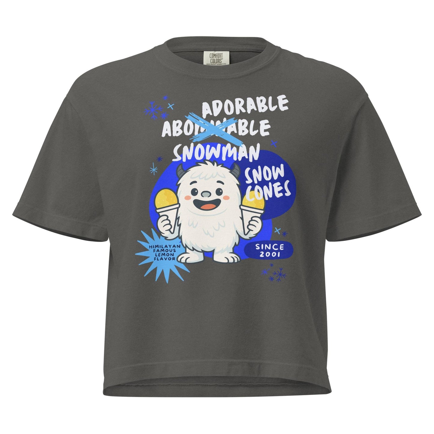 Monsters Inc Disney Inspired Comfort Colors Crop Top, Monsters Inc Abdominal Snowman Snowcones Shirt, Disney Mom Shirt