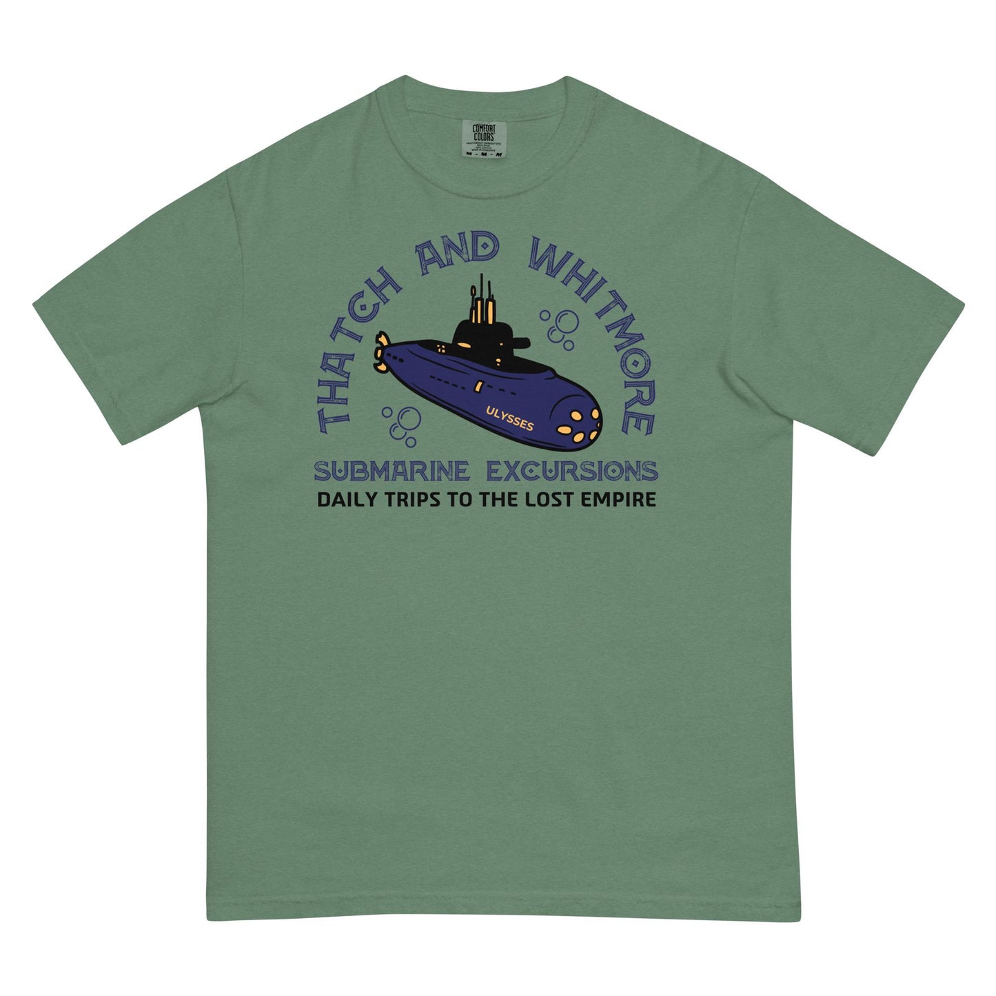 Atlantis Submarine Comfort Colors Shirt, Thatch and Whitmore, Disney Inspired