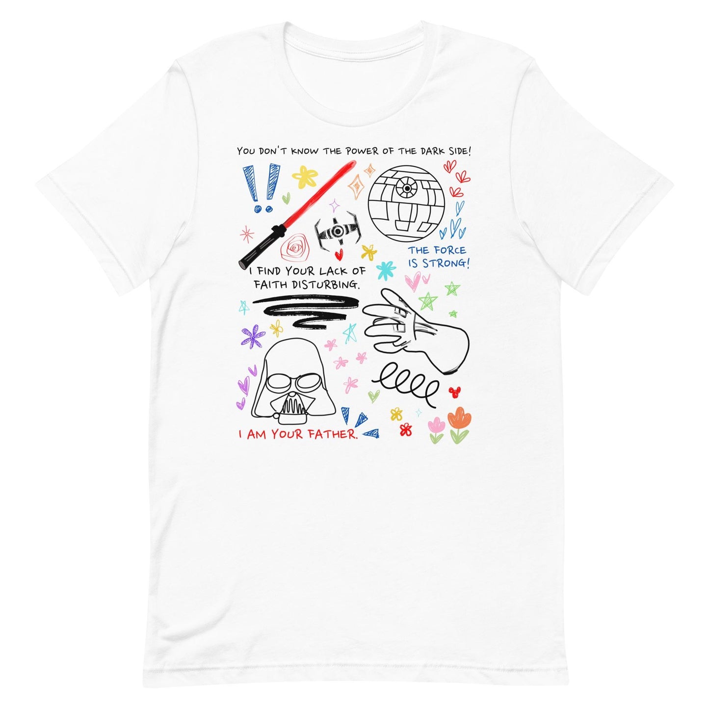 Darth Vader Doodle Sketch Shirt: Star Wars Dark Side Tee