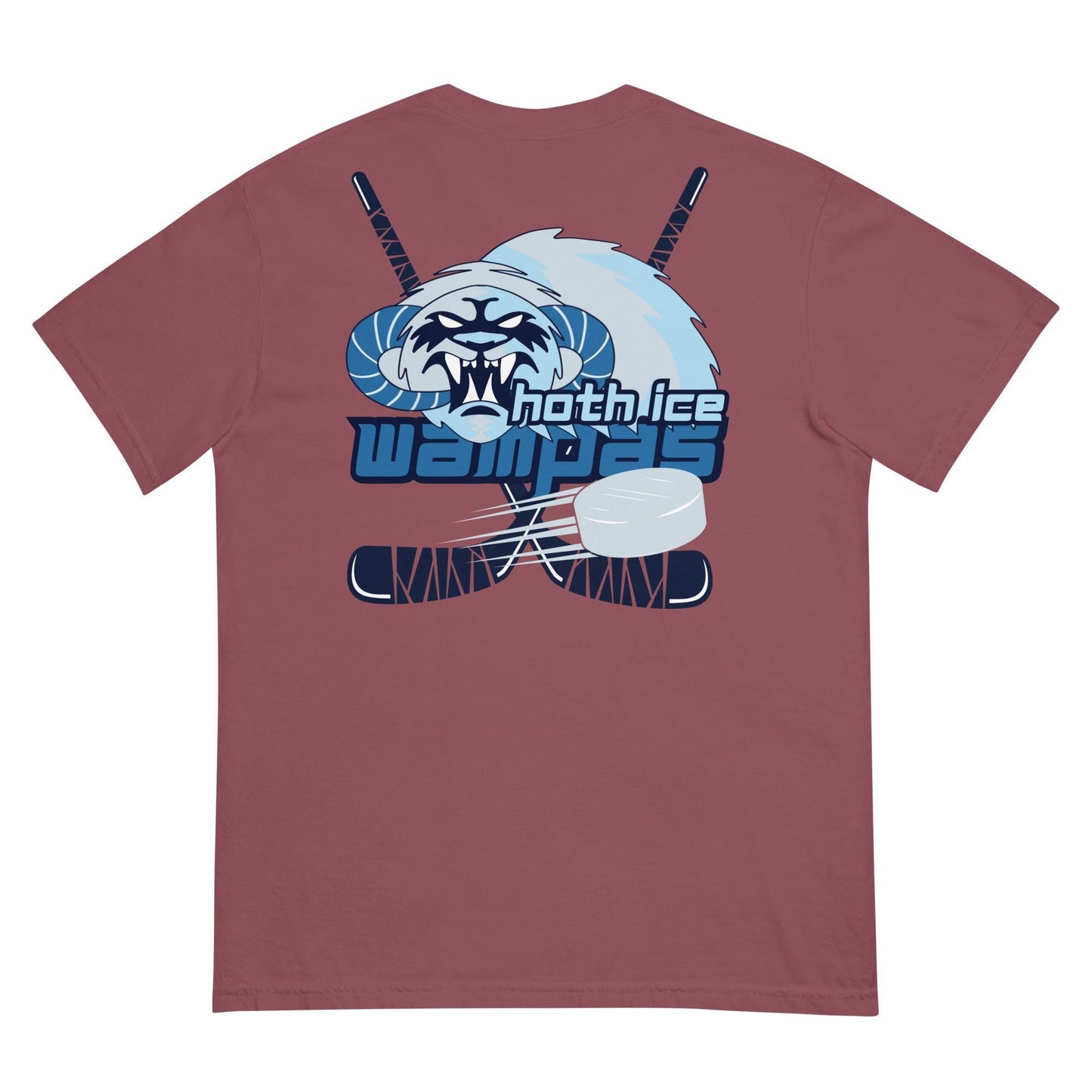 Hoth Ice Wampas Hockey T-Shirt, Star Wars Disney Dad, Comfort Colors