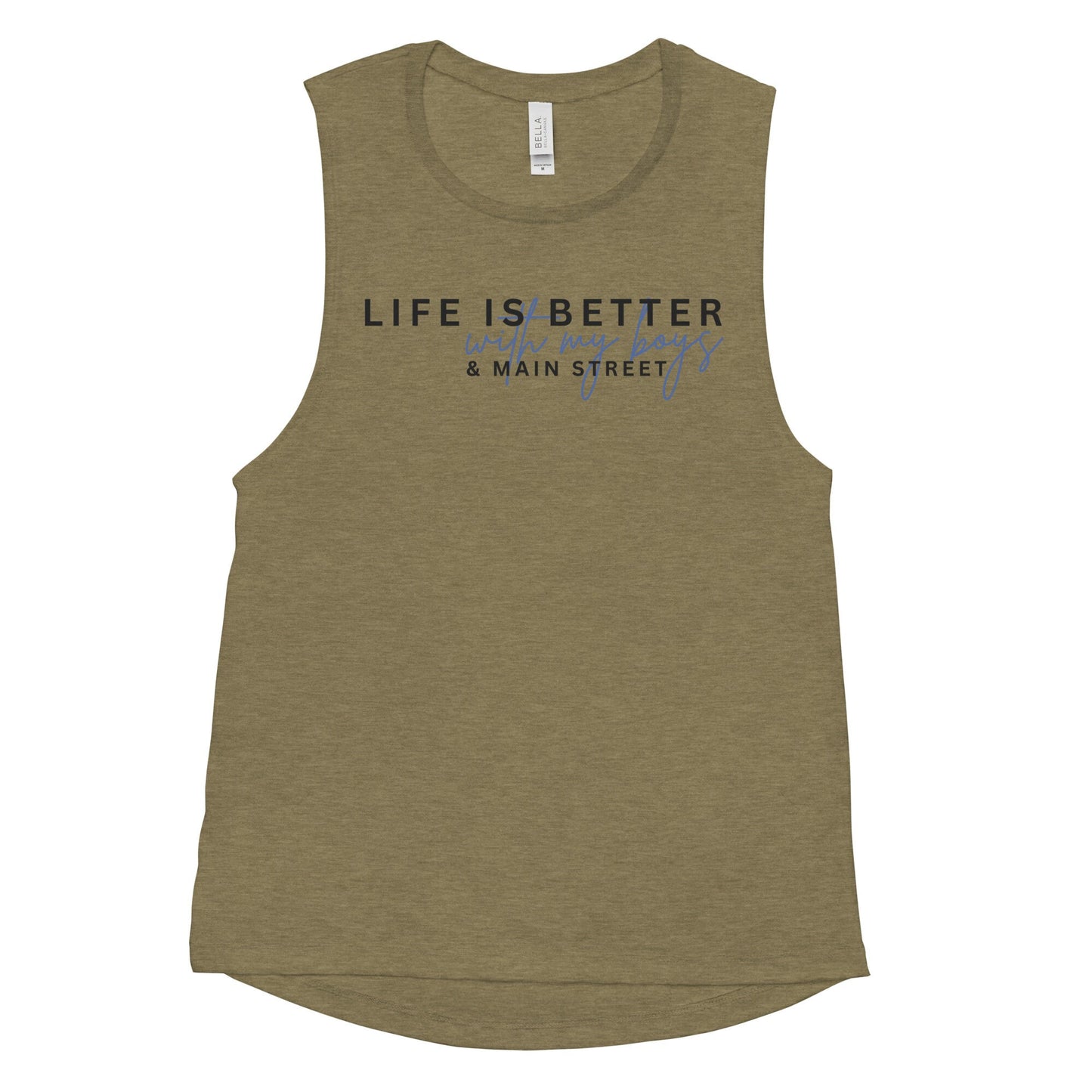Disney Mom Bella Canvas Muscle Tank, Life is Better With My Boys Shirt