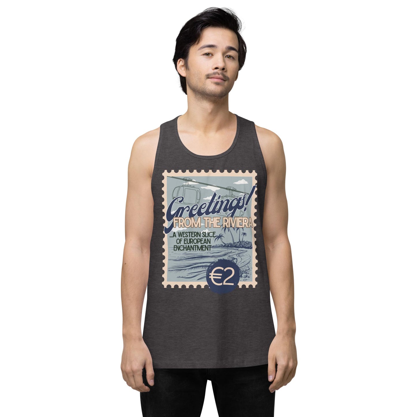 Riviera Greetings Tank Top, Subtle Disney Dad Shirt