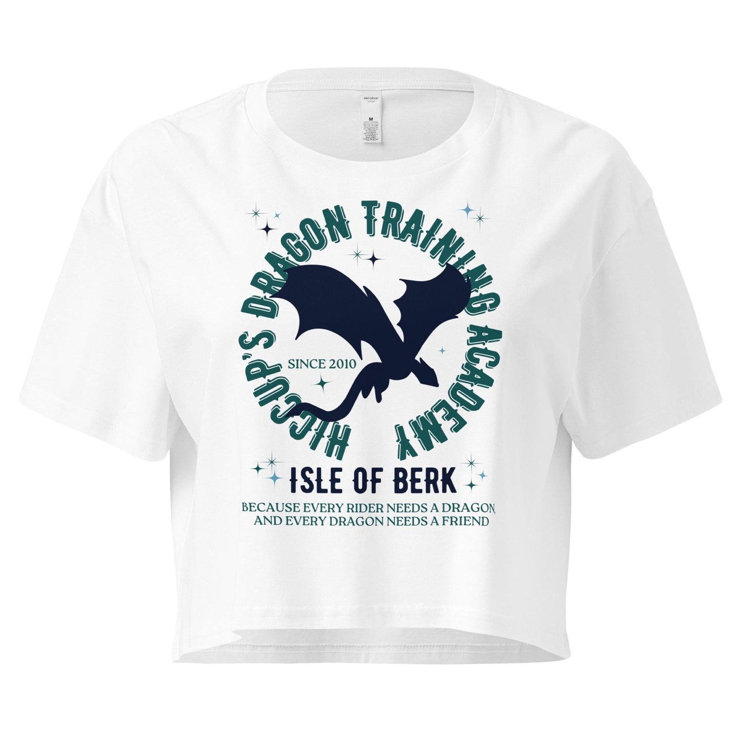 Hiccup's Dragon Training Academy Shirt: Combed Cotton Crop Top