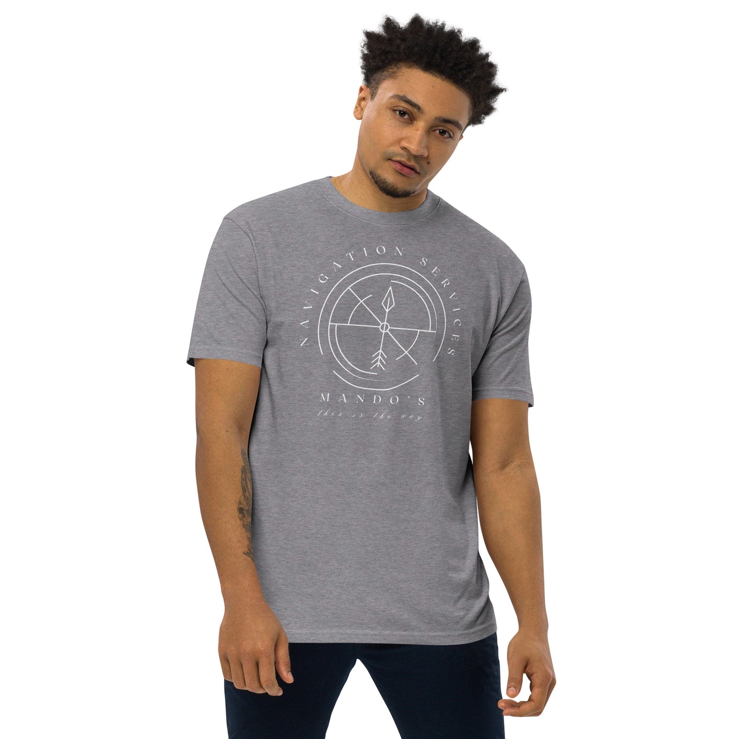 Mando's Navigation T-Shirt, Subtle Disney Dad Shirt, TALL Length