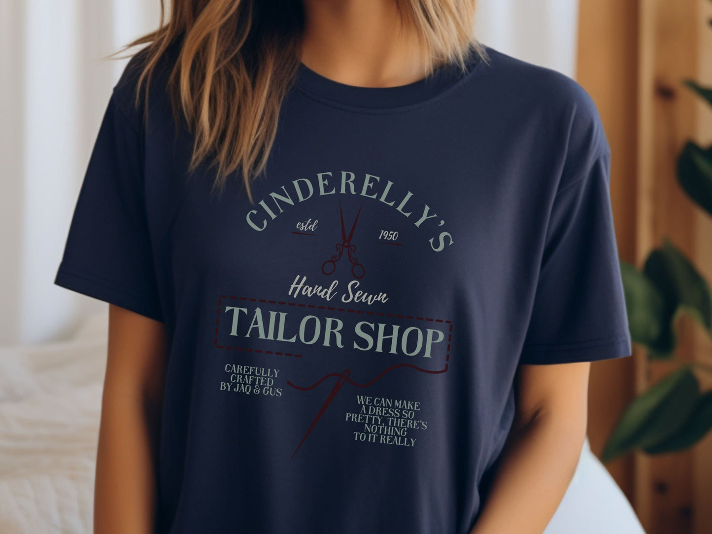 Cinderelly's Tailor Shop Shirt, Subtle Disney Bella Canvas Tee