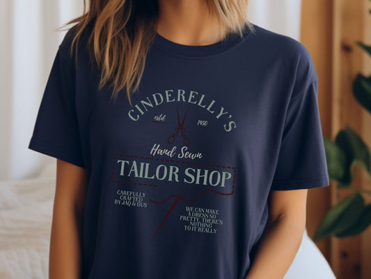 Cinderelly's Tailor Shop Shirt, Subtle Disney Bella Canvas Tee