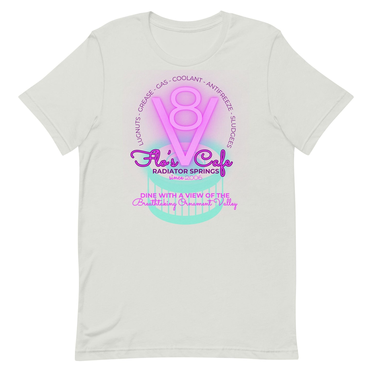 Flo's V8 Cafe Disney Shirt, Pixar Cars Inspired Bella Canvas Tee