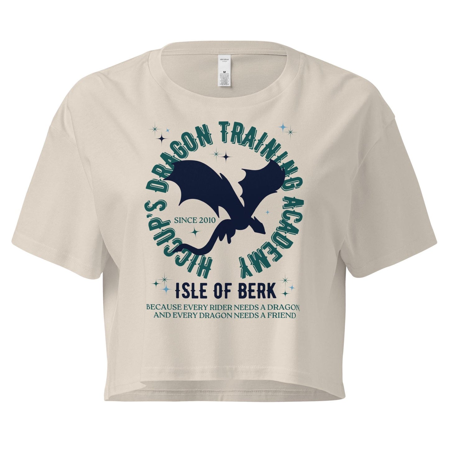 Hiccup's Dragon Training Academy Shirt: Combed Cotton Crop Top