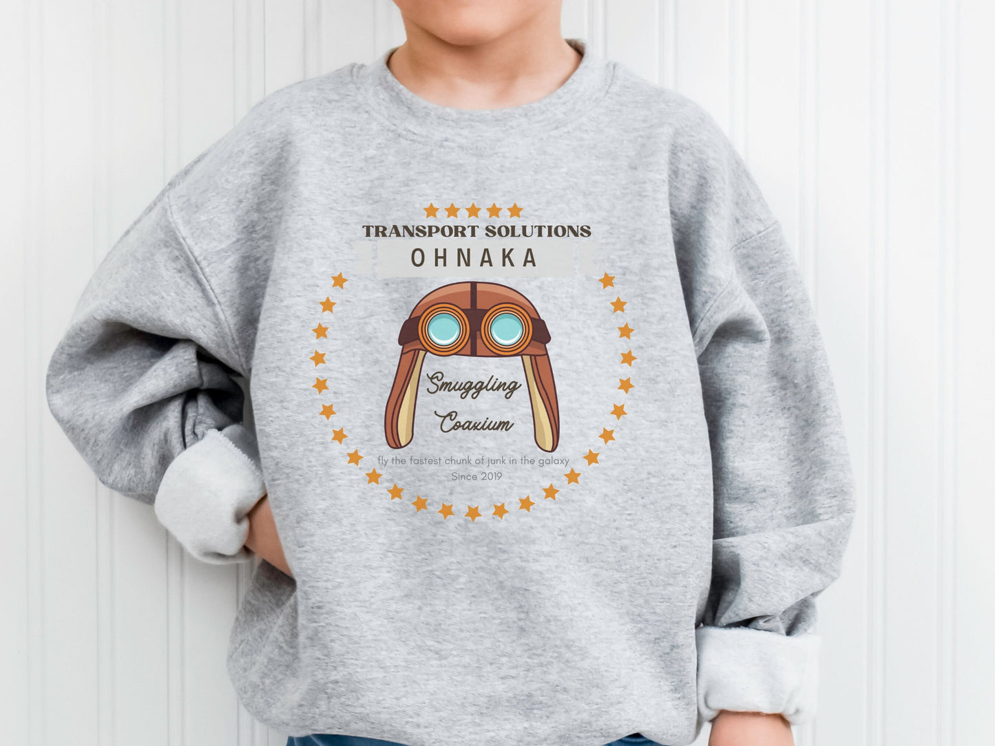 Ohnaka's Transport Youth Crewneck Sweatshirt, Subtle Theme Park Matching Outfit