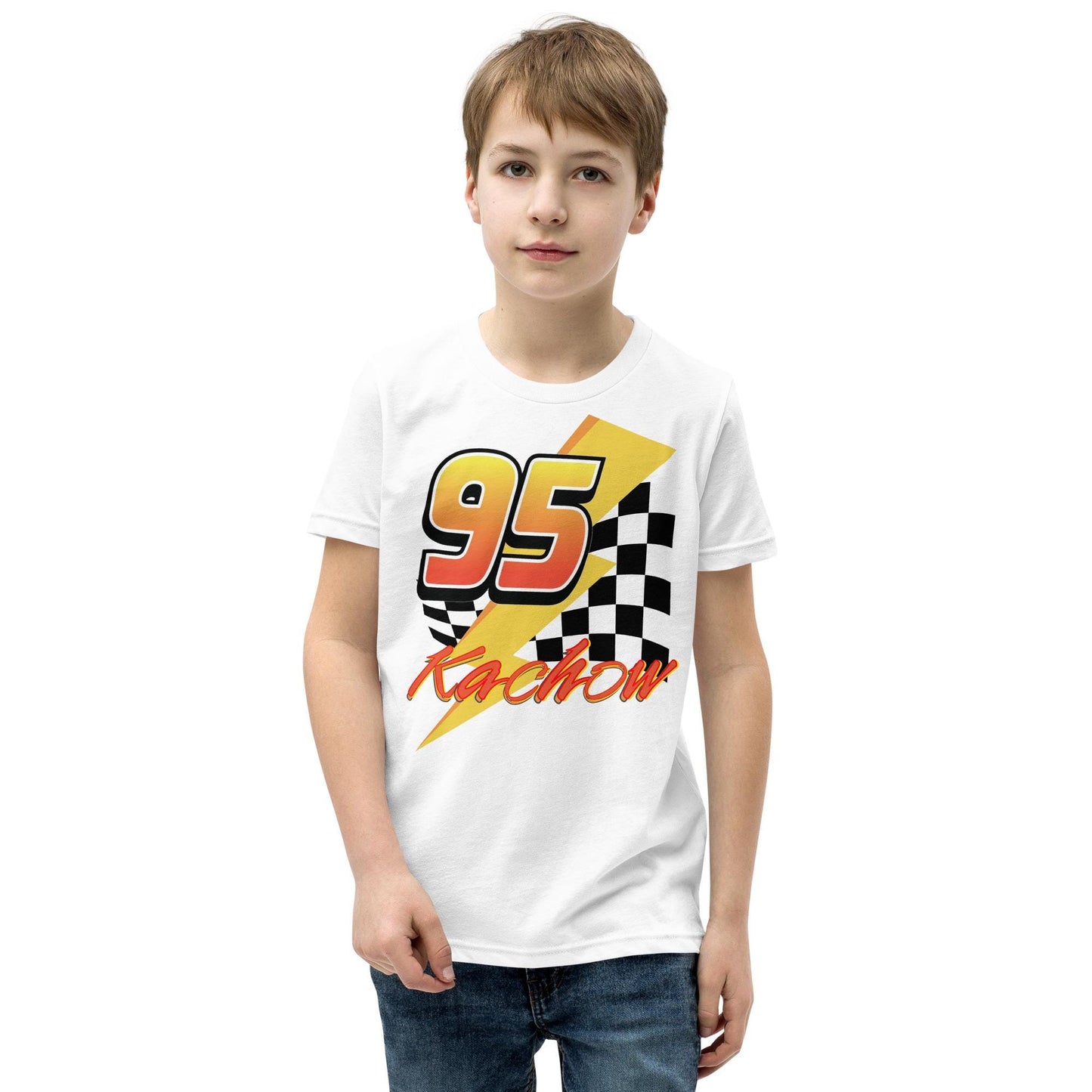 Disney Pixar Cars Inspired Lightning McQueen KaChow Youth Kids Shirt