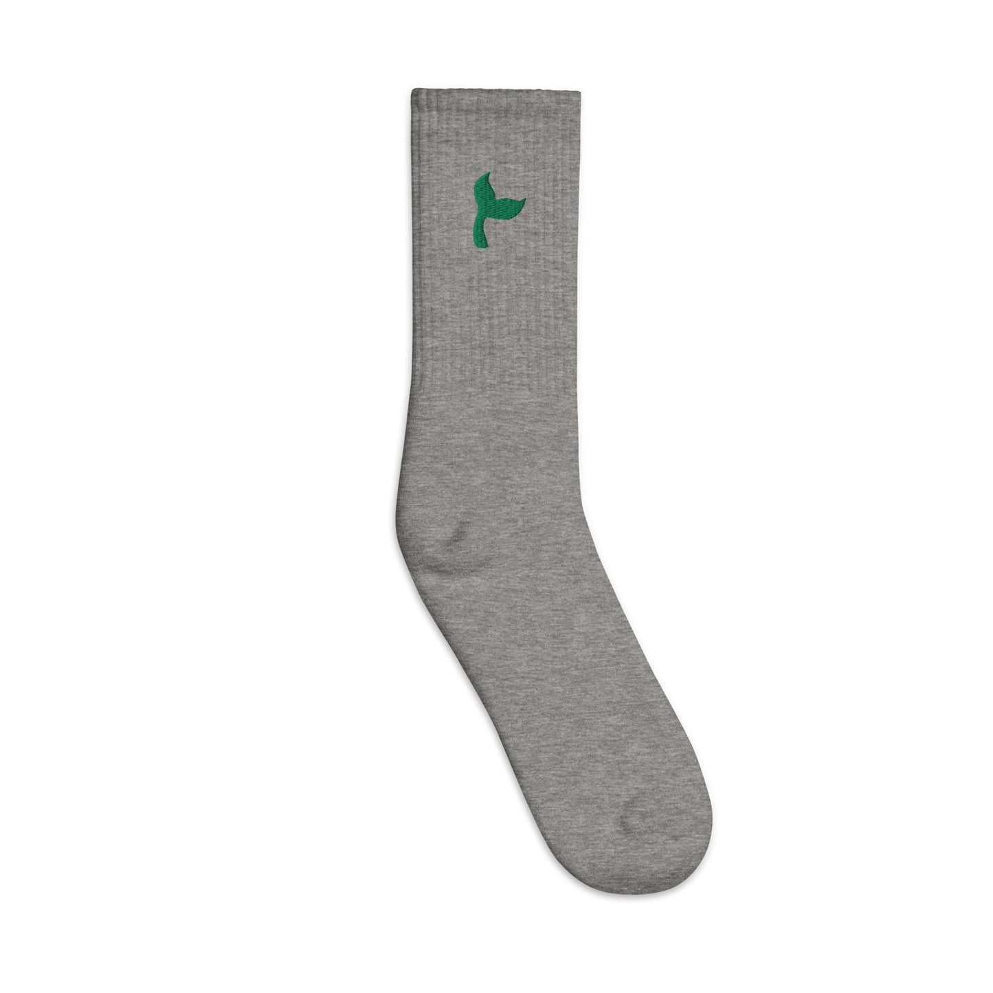 Embroidered Mermaid Tail Socks, Disney Inspired Crew Socks, USA Made
