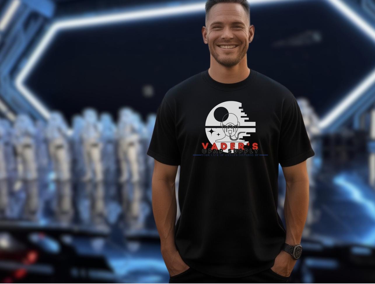 Darth Vader Inspired Shirt "Vader's CPAP," Dark Side Humor, Gift For Star Wars Fan