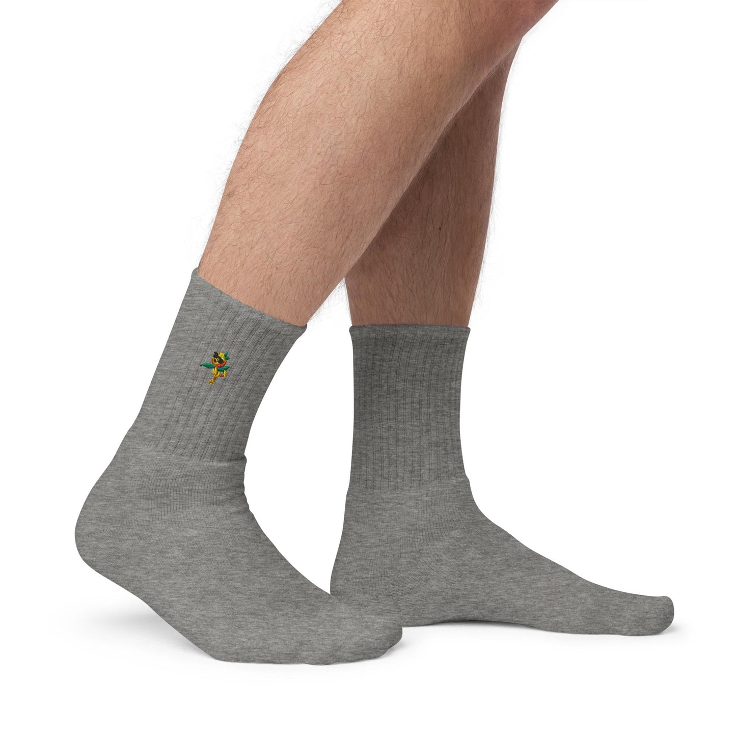 Subtle Trendy Orange Bird EPCOT Inspired Embroidered Icon Crew Socks, Orange Bird, Disney Crew Socks