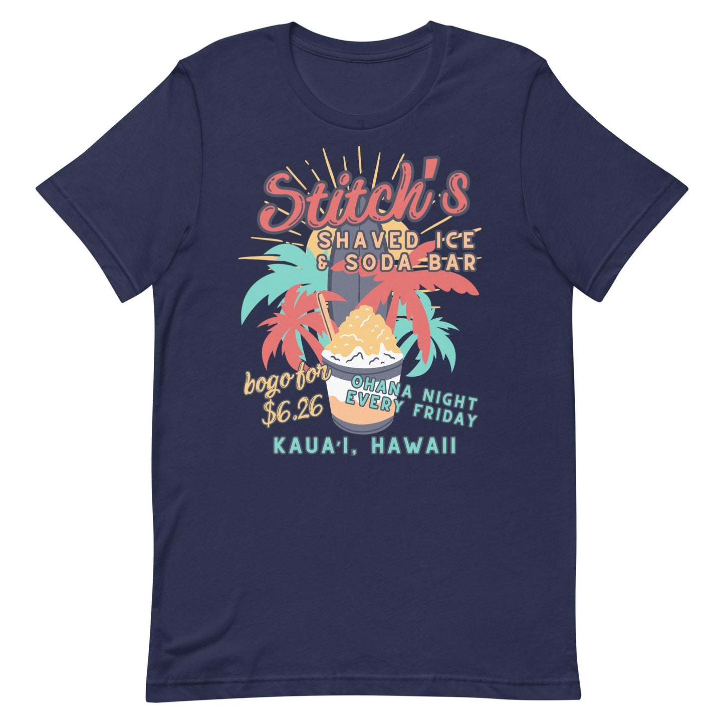 Stitch's Shaved Ice Bella Canvas Disney Shirt