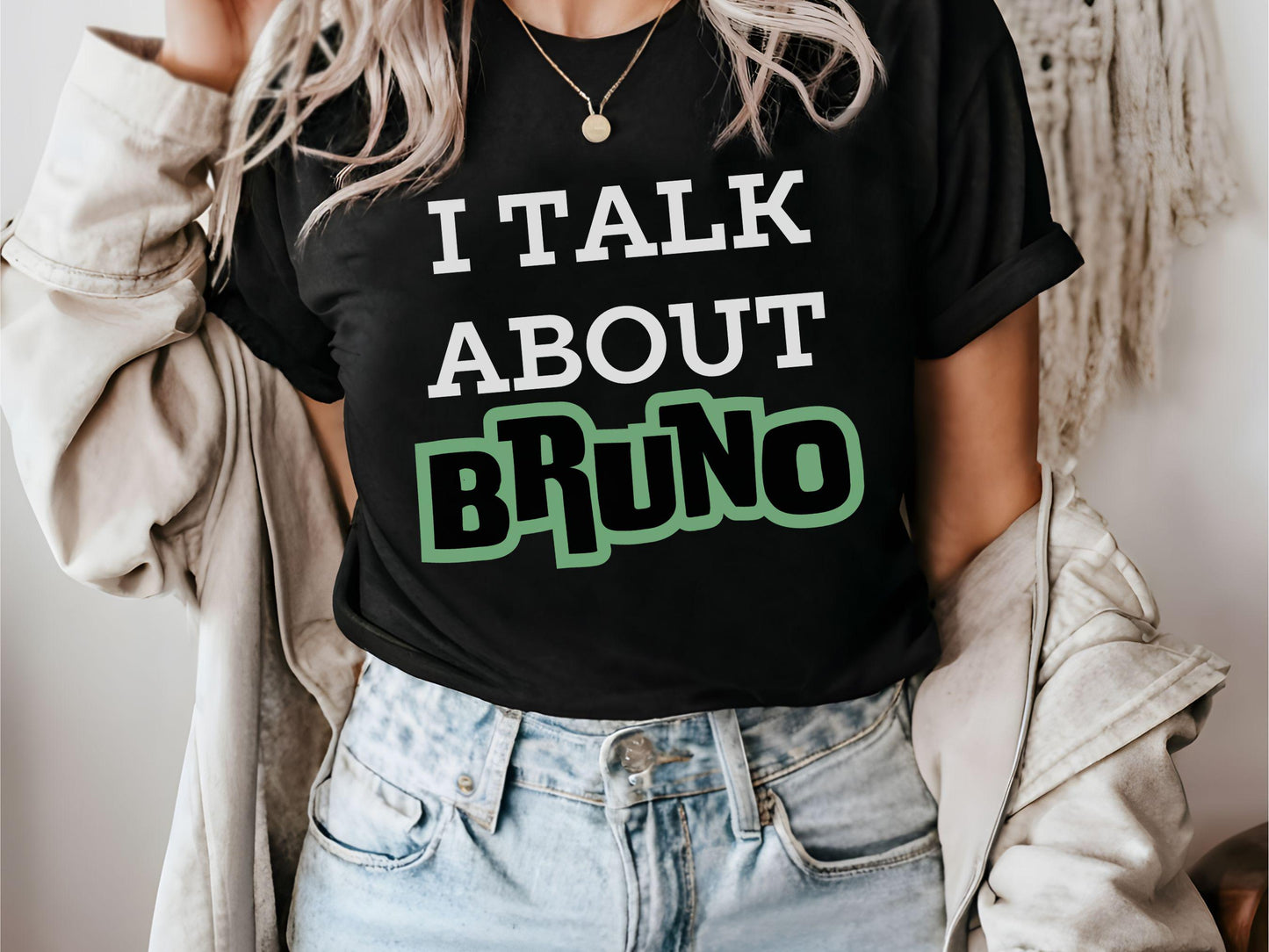 I Talk About Bruno Shirt, Subtle Disney Inspired Encanto Tee