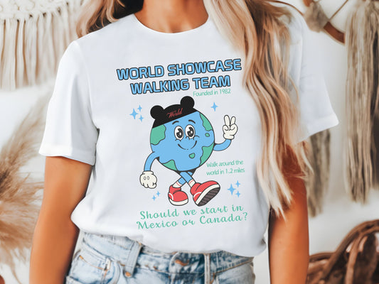 World Showcase Walking Team Shirt, Subtle Disney Tee
