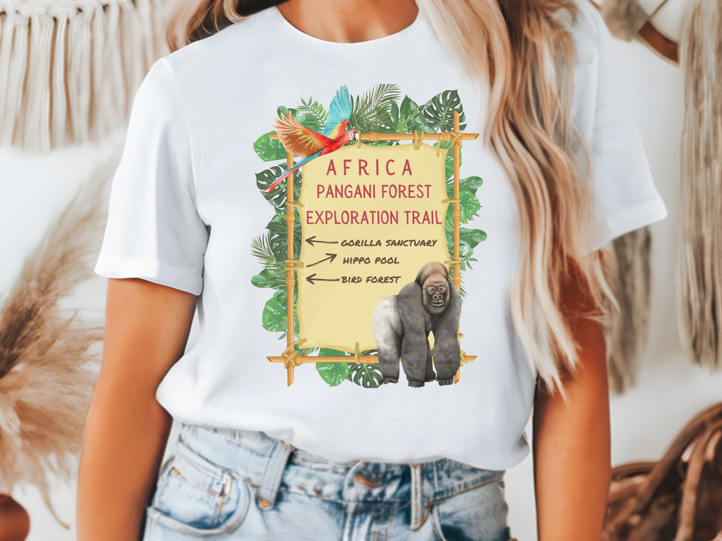 Pangani Forest Gorilla, Bella Canvas T-Shirt, Subtle Disney Family Shirts