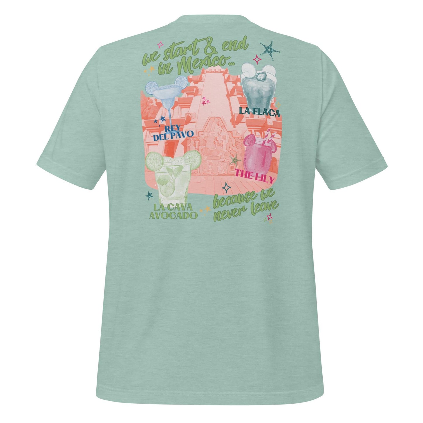 Mexico EPCOT Girls Trip Shirt: La Cava Avocado, Bella Canvas Tee