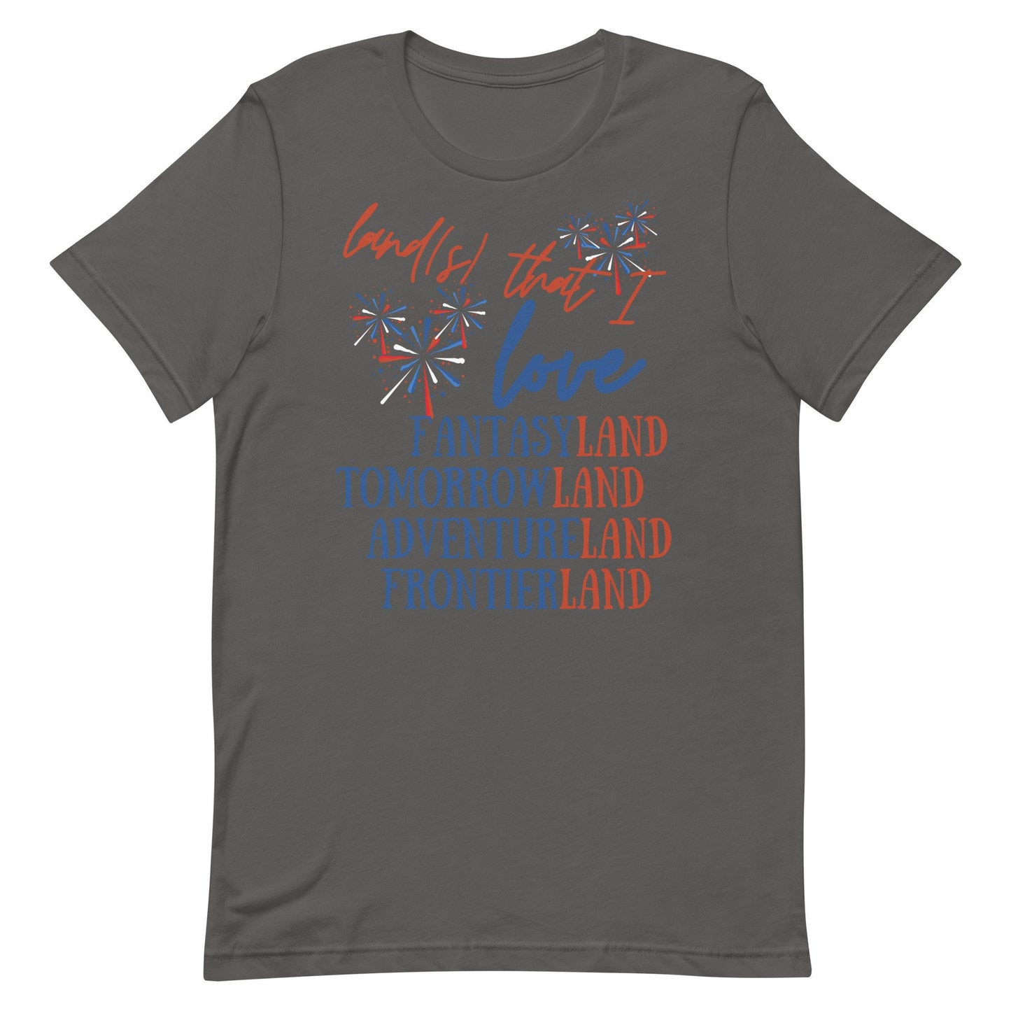Lands That I Love Disney 4th Of July Bella Canvas T-Shirt