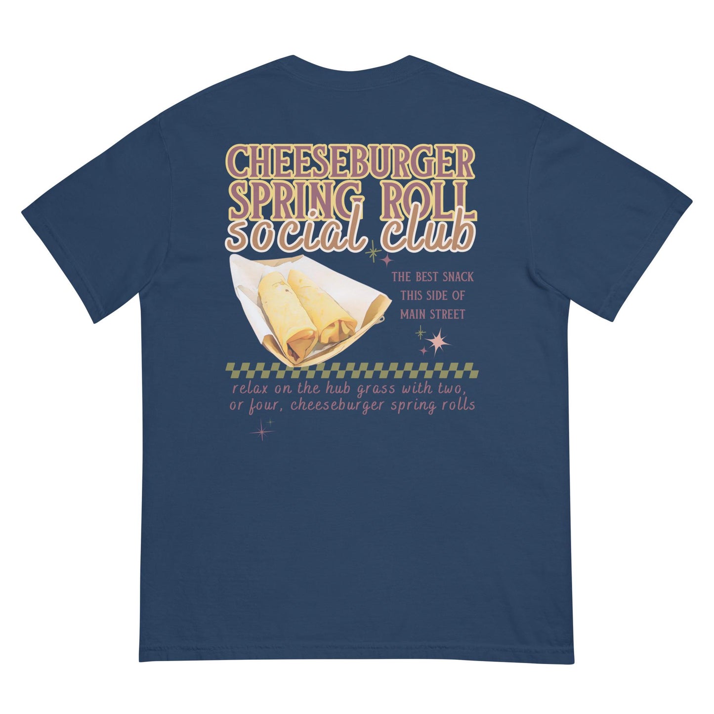 Cheeseburger Spring Roll Social Club Comfort Colors T-Shirt