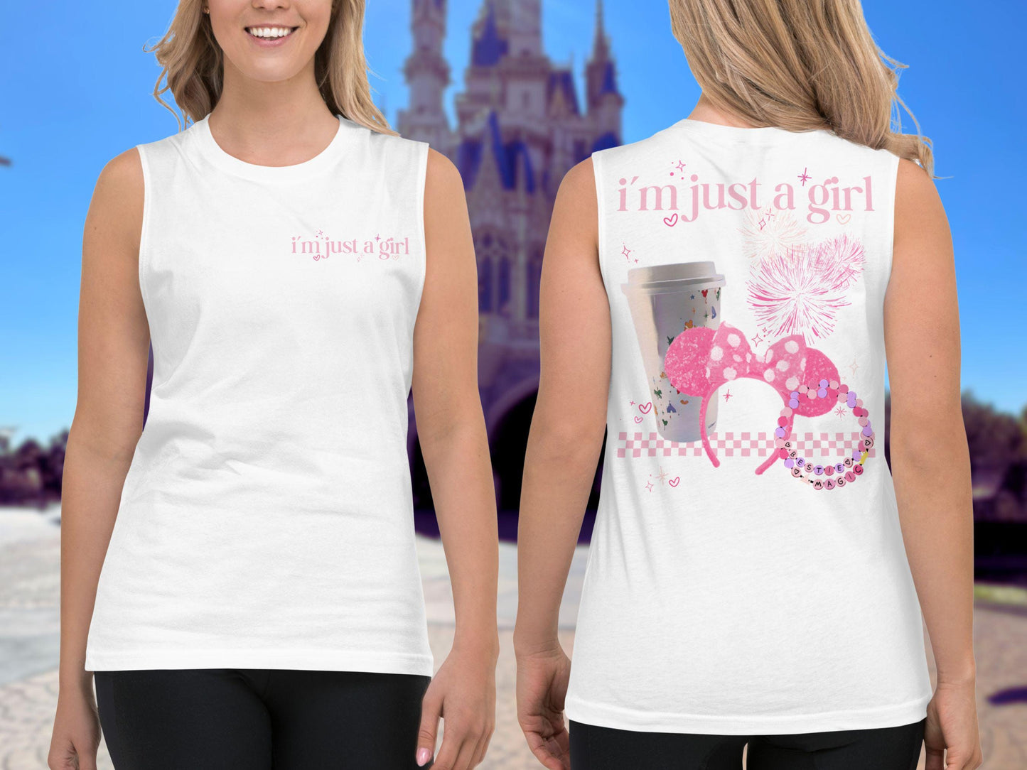 I'm Just a Girl Disney Tank Top, Bella Canvas Girls Trip Shirt