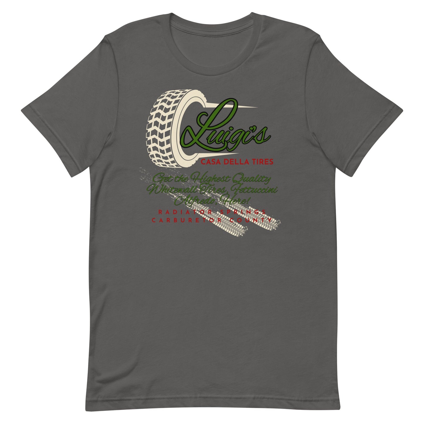 Luigi's Casa Della Tires Shirt, Subtle Disney Cars Bella Canvas Tee