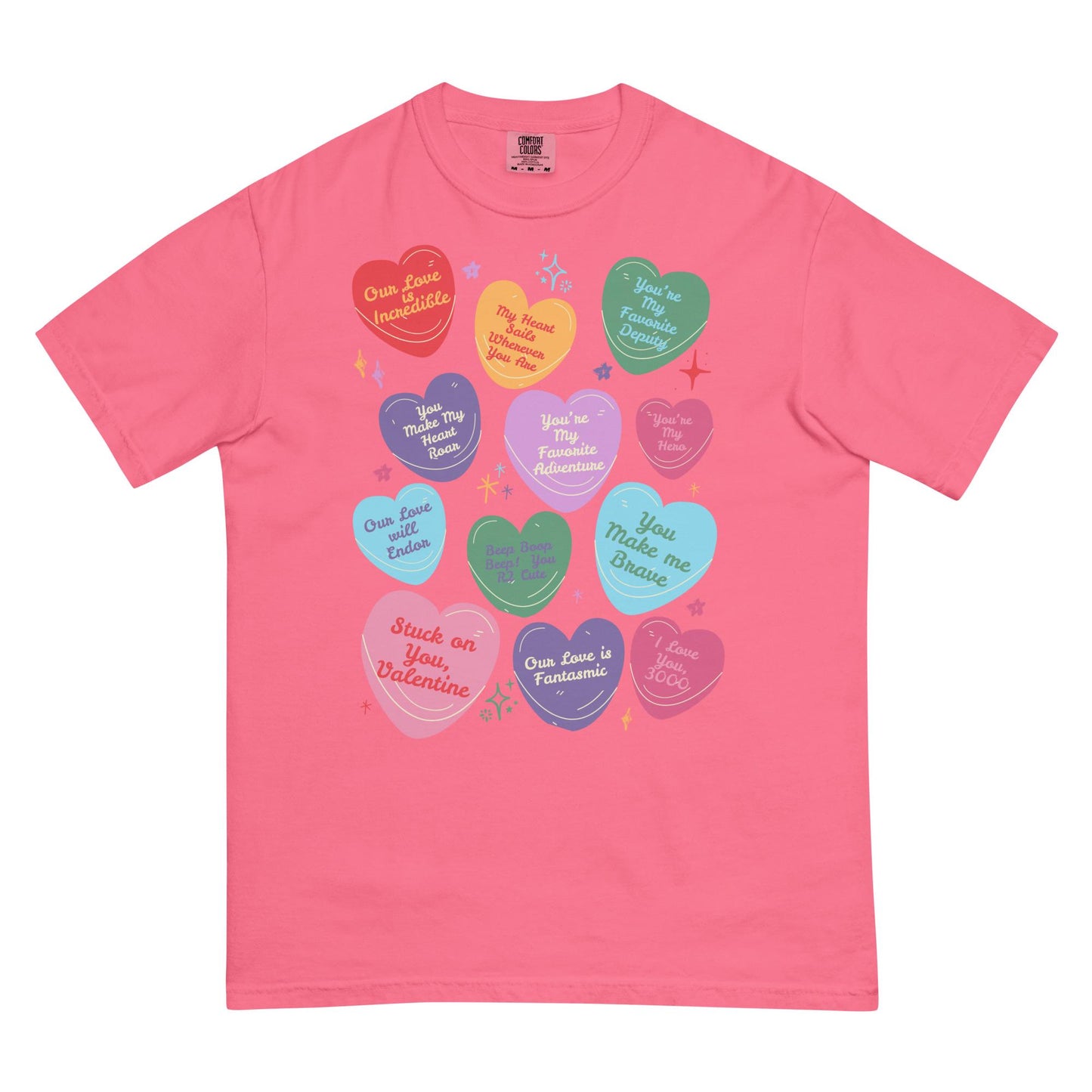 Subtle Disney-Inspired Valentine’s Day Shirt | Disney Conversation Hearts | Trendy Comfort Colors Shirt for Women