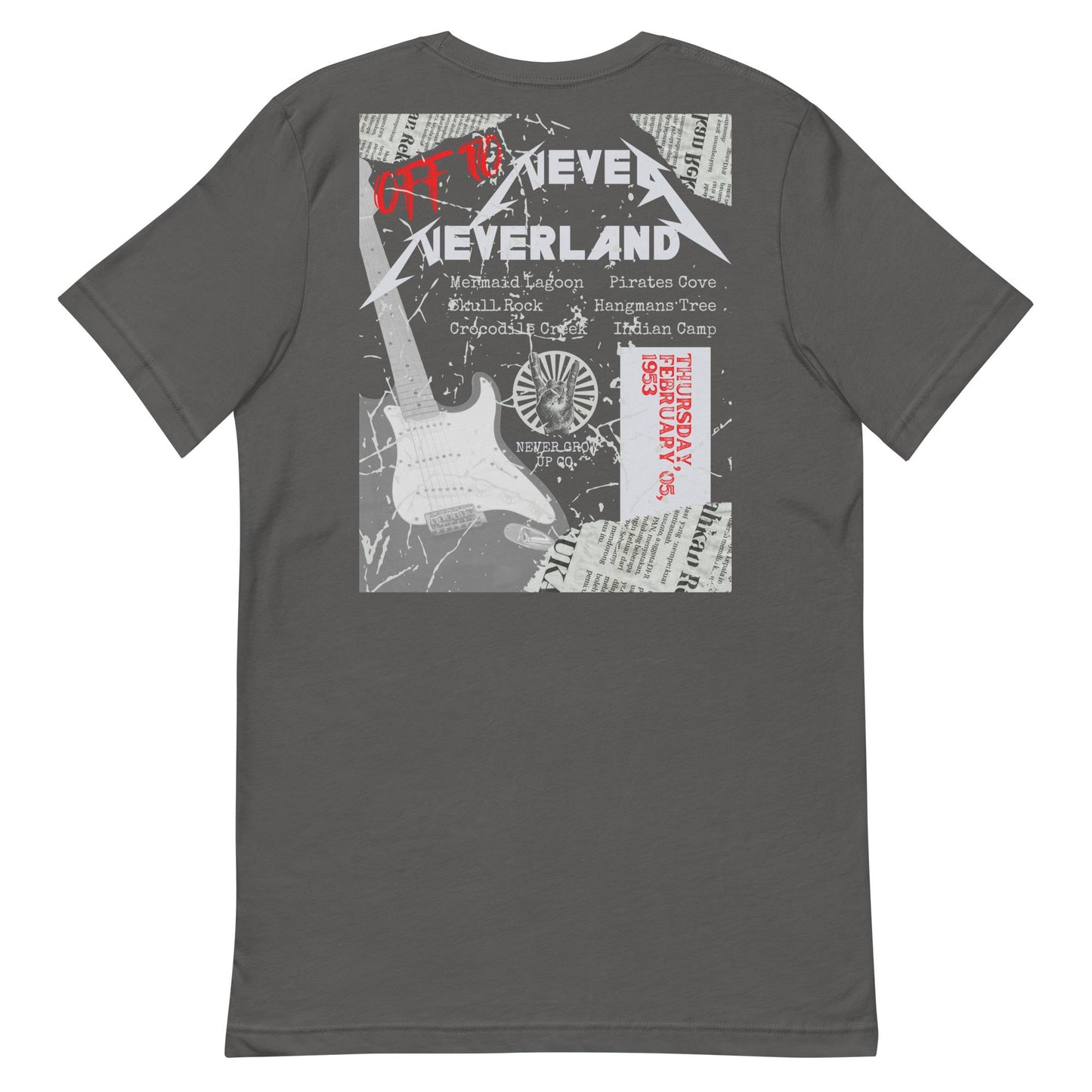 Peter Pan Rock Band Tee, Neverland Comfort Colors Shirt