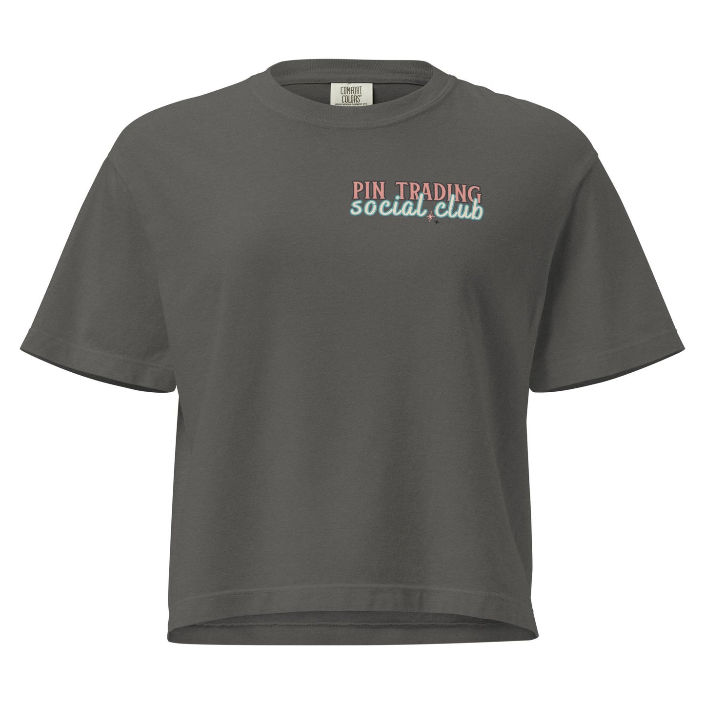 Disney Adult Pin Trading Women’s Comfort Colors Boxy Tee