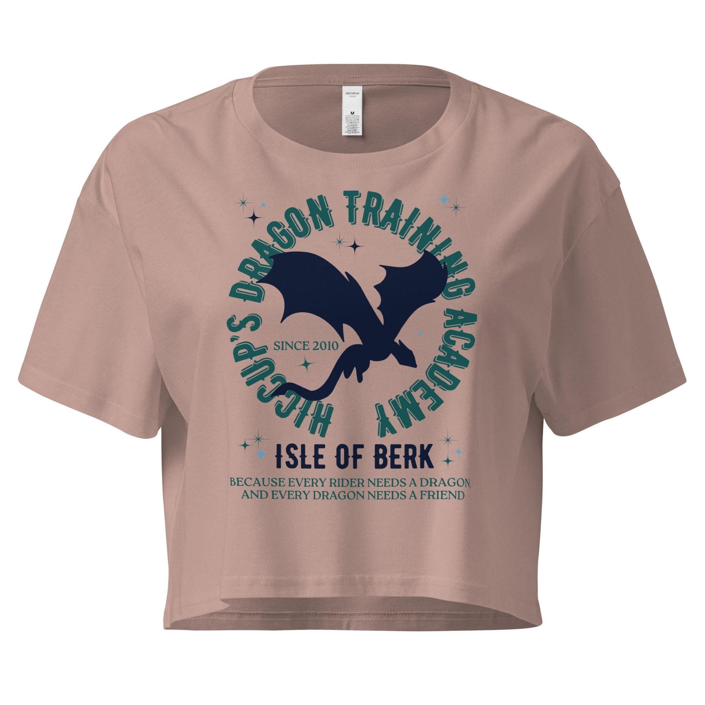 Hiccup's Dragon Training Academy Shirt: Combed Cotton Crop Top