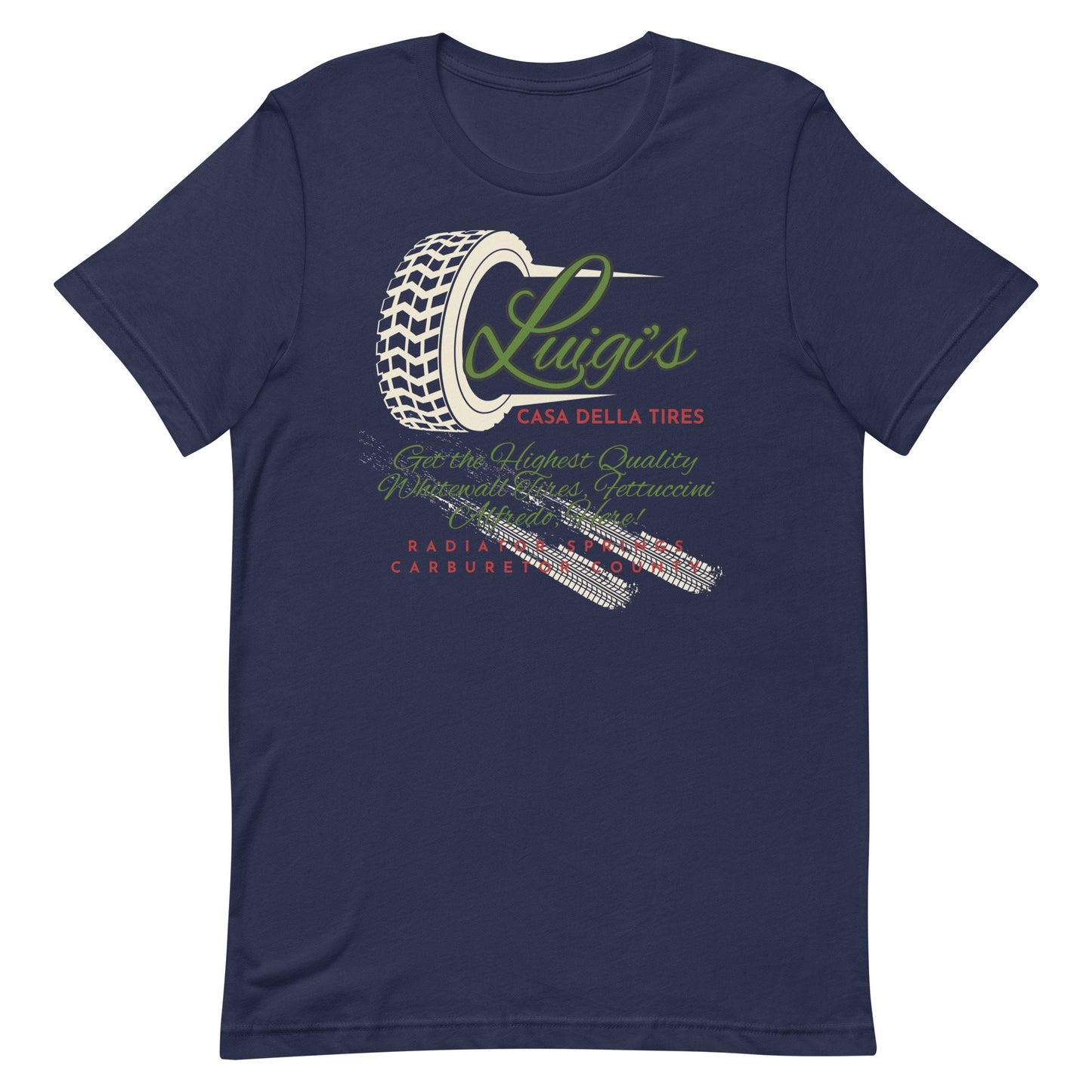 Luigi's Casa Della Tires Shirt, Subtle Disney Cars Bella Canvas Tee