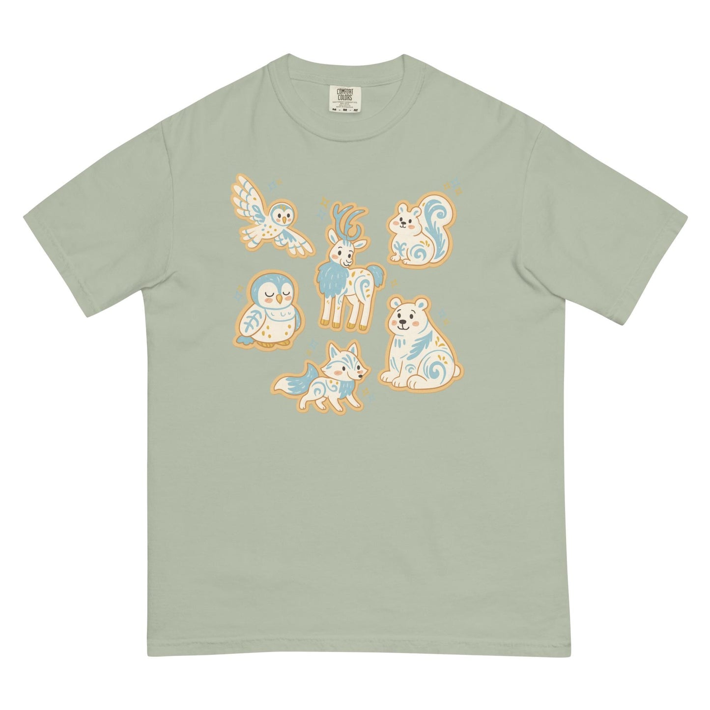 Merry Menagerie Animal Kingdom Holiday Shirt, Sugar Cookie Animals Comfort Colors Tee