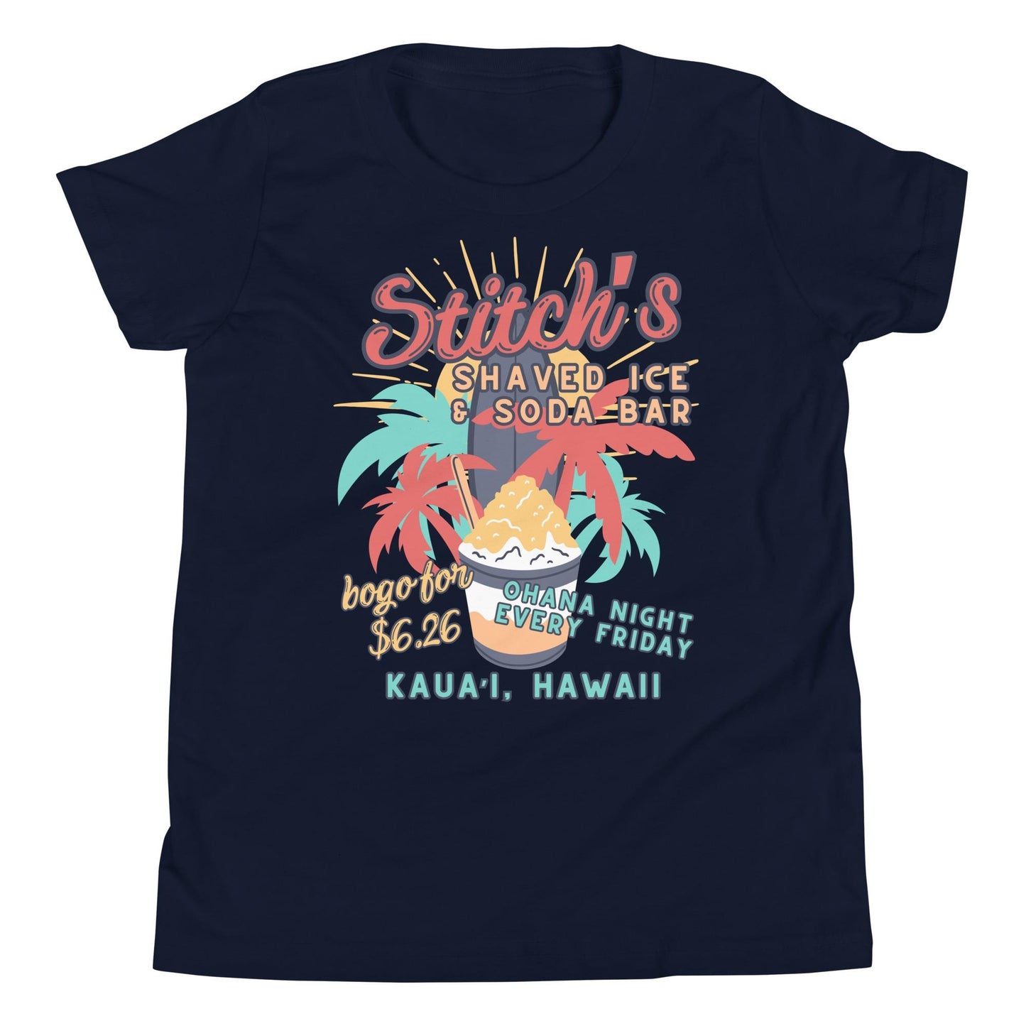 Disney Inspired Lilo and Stich, Stitch's Shaved Ice Youth Bella Canvas Shirt