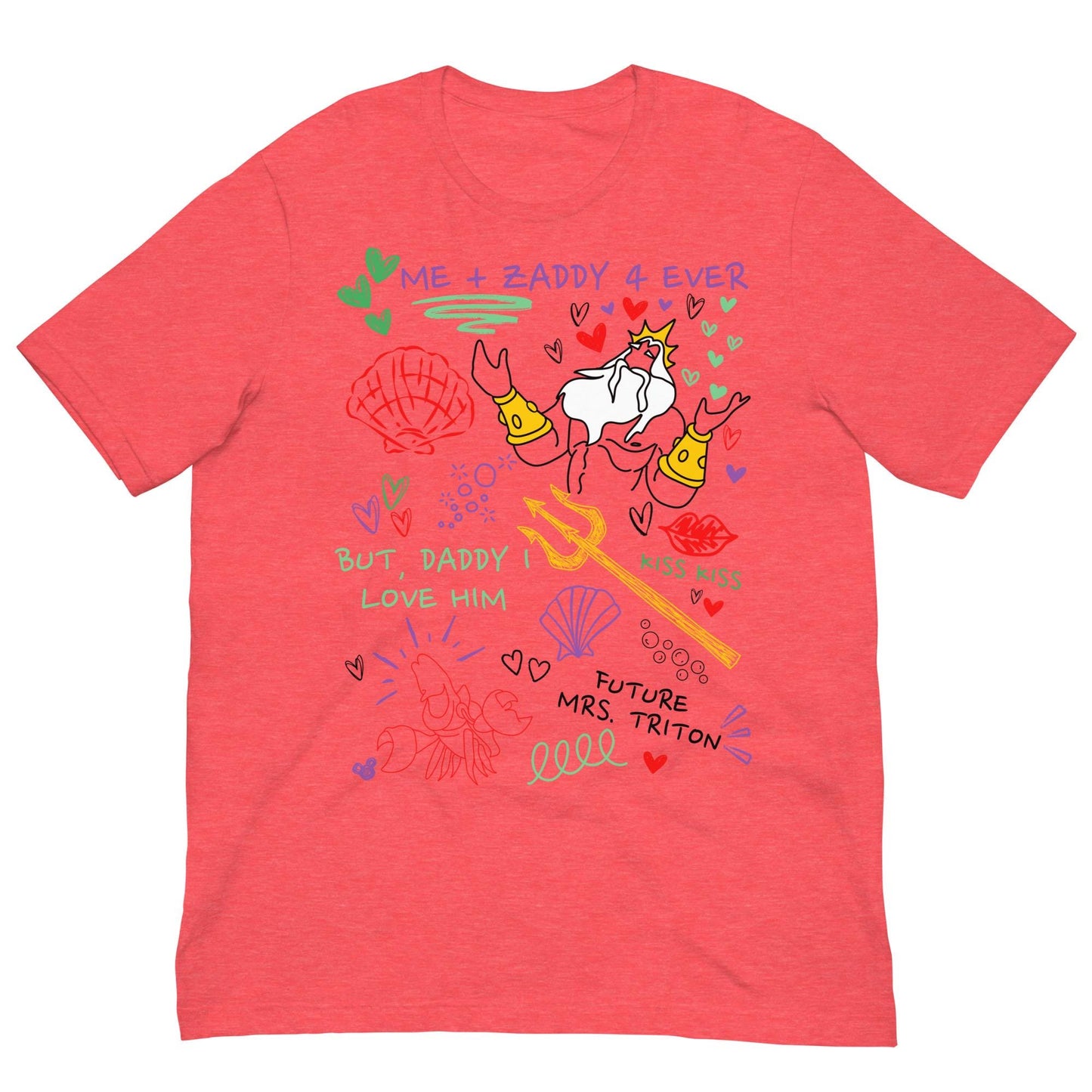 King Triton Doodle Sketch Shirt: Little Mermaid Girls Trip Tee