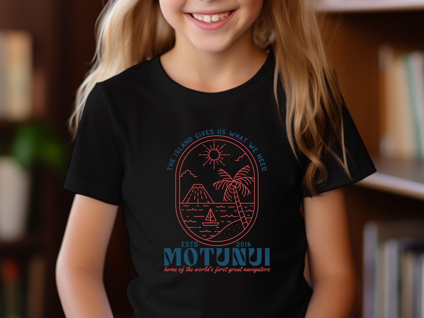 Motunui Moana Youth Shirt, Bella Canvas Family Tees