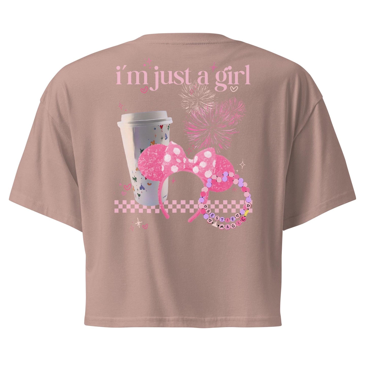 Disney Trip Crop Top, I'm Just A Girl, Soft Cotton Tee