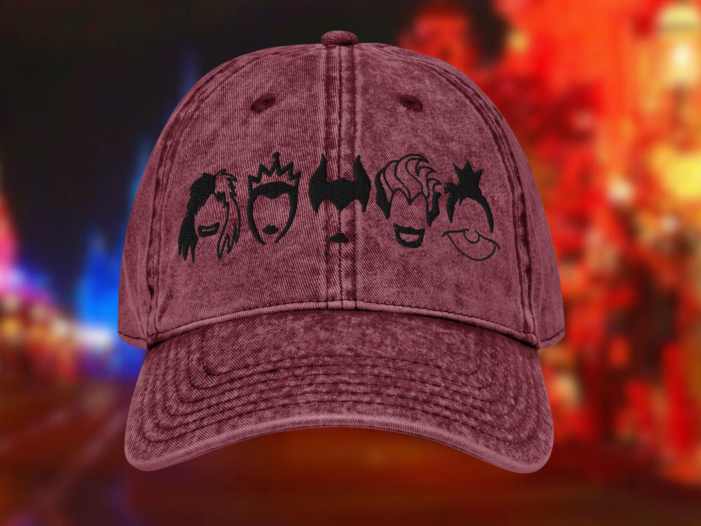 Disney Villains Sketch Icon Hat, Vintage Otto Dad Hat