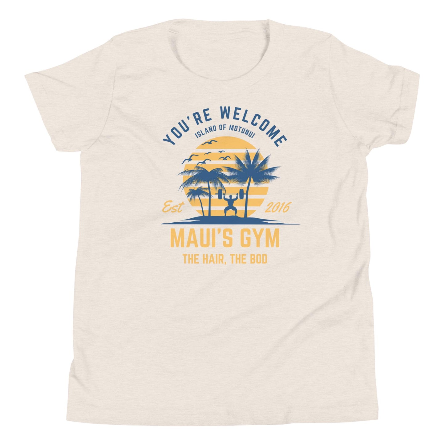 Maui's Gym Youth T-Shirt, Subtle Theme Park Shirt, Disney Family Shirts