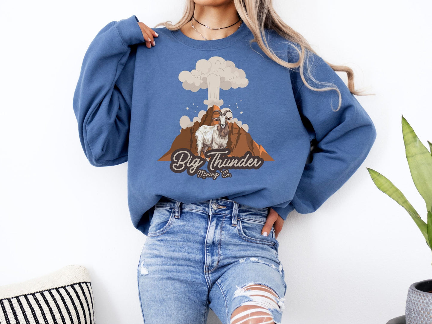 Big Thunder, Goat, Theme Park Sweatshirt,  Subtle Disney Matching Family Shirts, Unisex Disney Crewneck